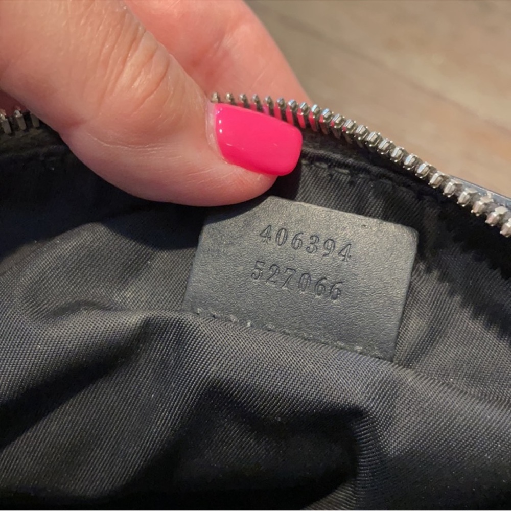 Gucci toiletry bag black beige chrome zipper - Picture 8 of 11